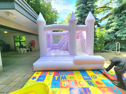 12ft x 12ft Purple Bouncy Castle with Slide