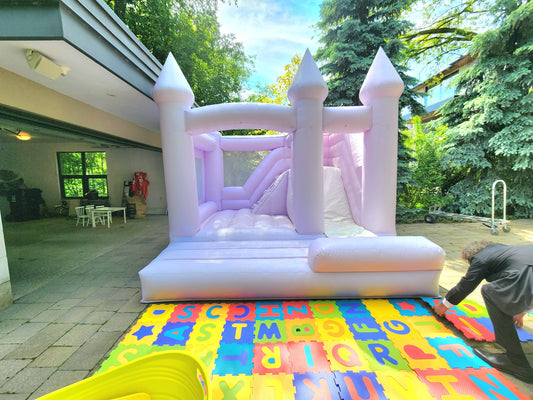 12ft x 12ft Purple Bouncy Castle with Slide