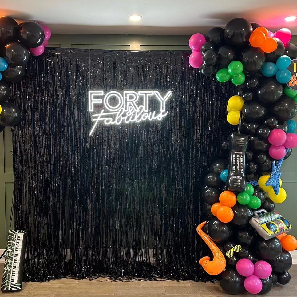 Forty & Fabulous Neon Sign Rental - Jayde's Bouncy Castle Rentals