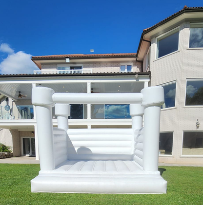 14ft x 14ft White Adult Bouncy Castle (Flat tips)