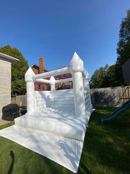 14ft x 14ft White Adult Bouncy Castle - Jayde's Bouncy Castle Rentals