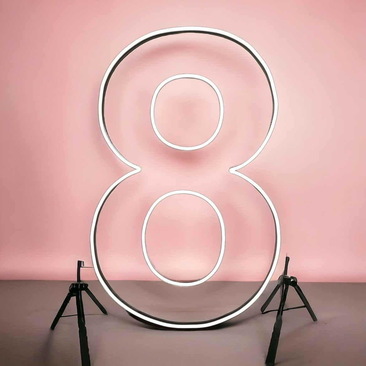 XL Number 8 Neon Sign Rental - Jayde's Bouncy Castle Rentals