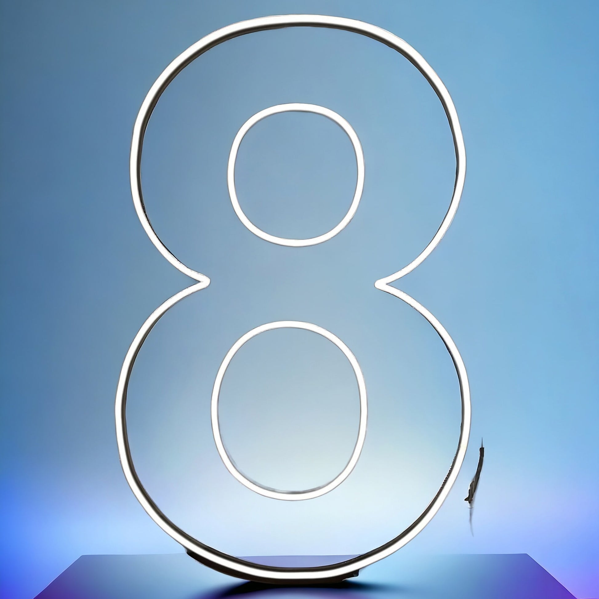 XL Number 8 Neon Sign Rental - Jayde's Bouncy Castle Rentals