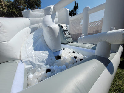 12ft x 12ft White and grey  Waterslide