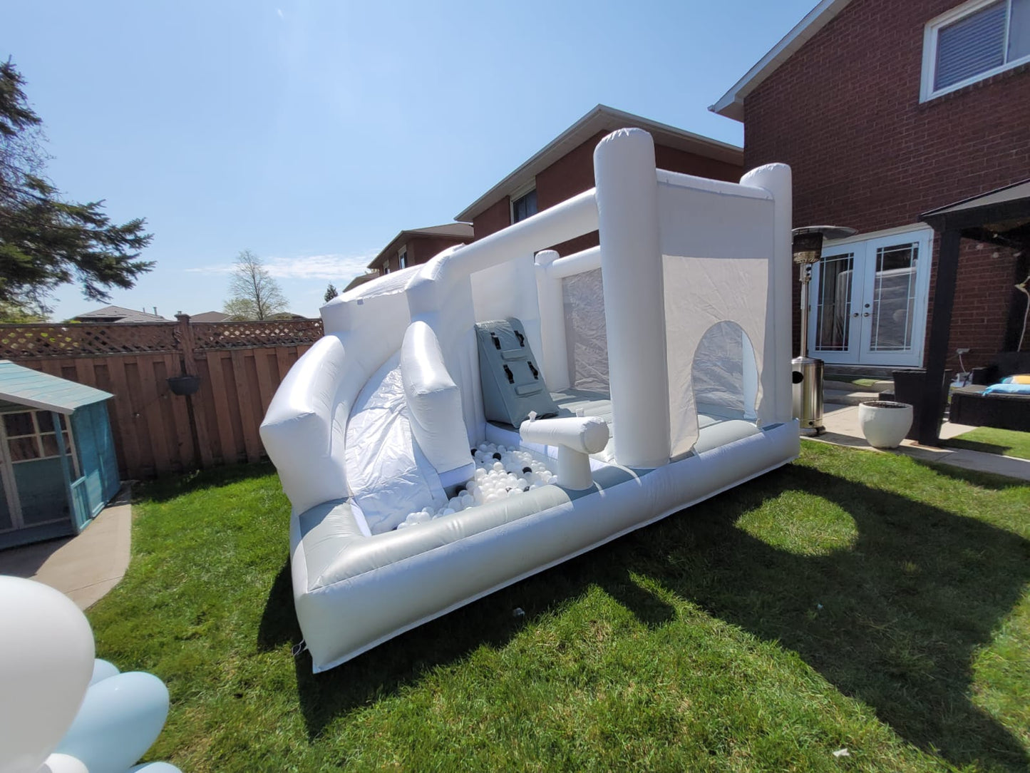 12ft x 12ft White and grey  Waterslide