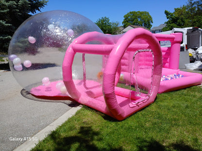 8ft x 8ft Rose Pink Bouncy Castle