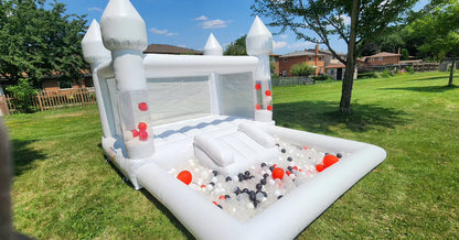 10ft x 13ft White Balloon Bouncy Castle