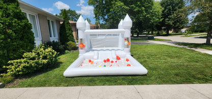 10ft x 13ft White Balloon Bouncy Castle