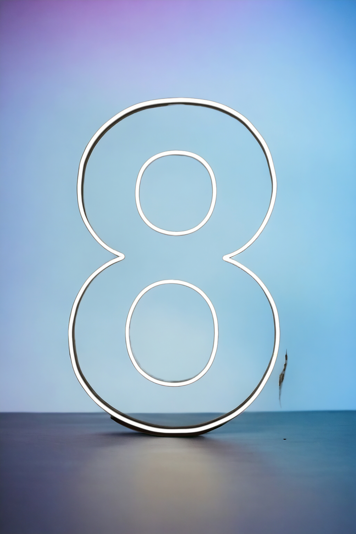 XL Number 8 Neon Sign Rental - Jayde's Bouncy Castle Rentals