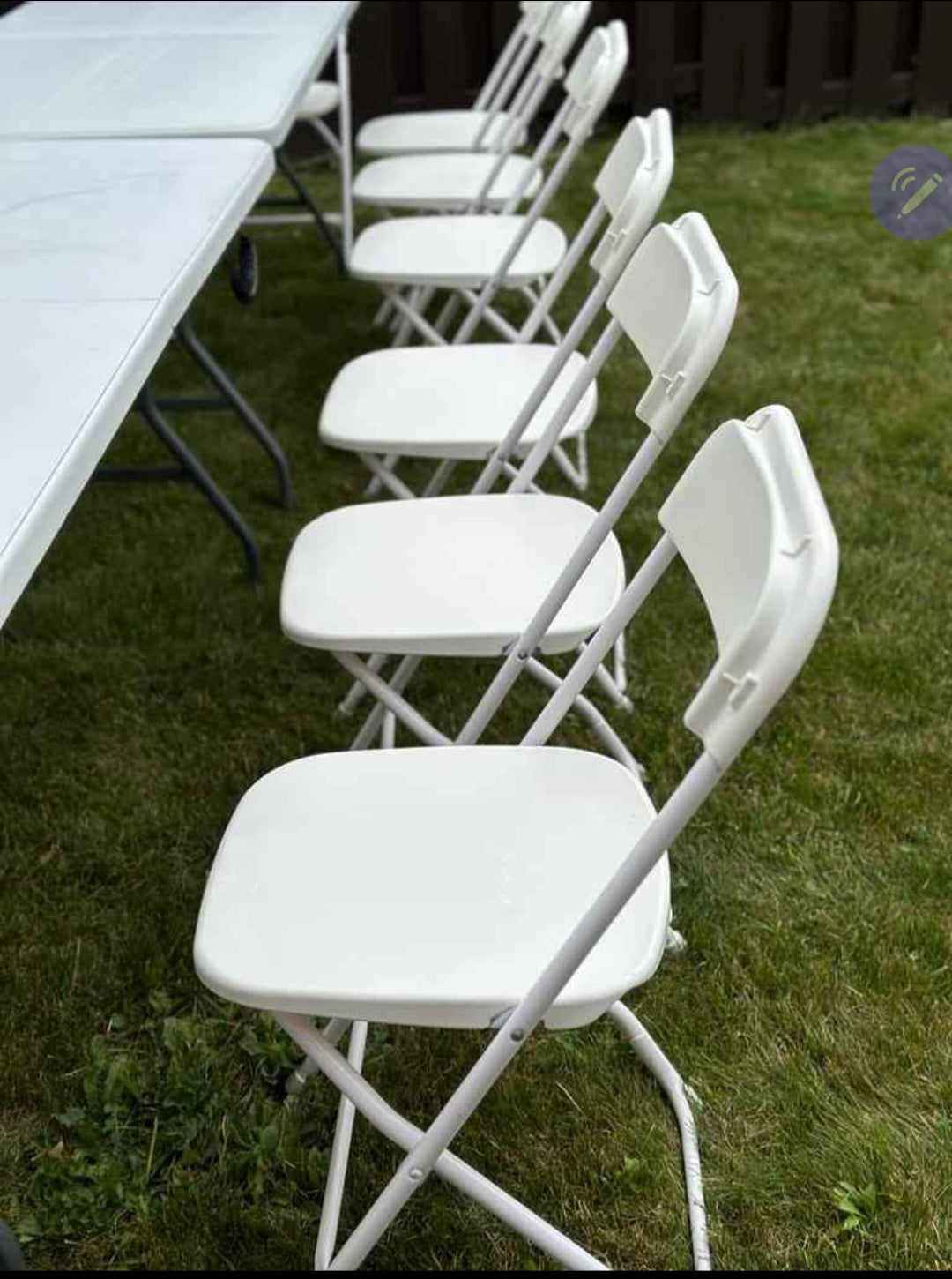 White Chairs - Jayde's Bouncy Castle Rentals