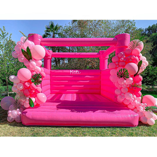 14ft x 14ft Rose Pink Adult Bouncy Castle