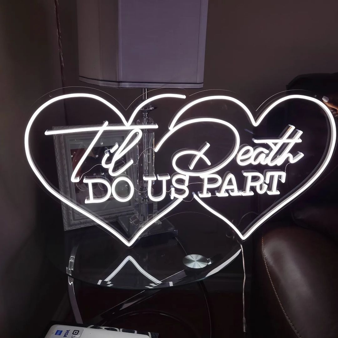 Til Death Do us Part Neon Sign Rental - Jayde's Bouncy Castle Rentals