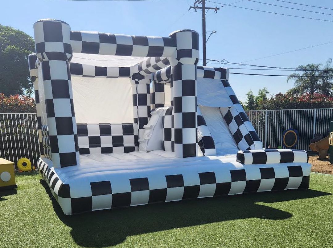 Checkered Bouncy Castle (Black and white)