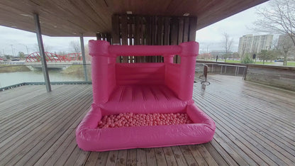 8ft x 8ft Rose Pink Bouncy Castle