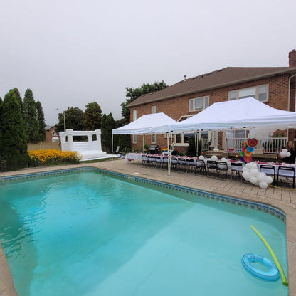 10ft x 10ft White Flat Top Bouncy Castle