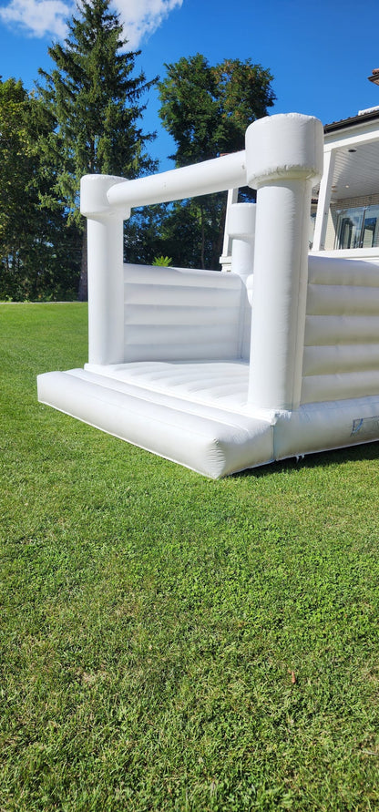 14ft x 14ft White Adult Bouncy Castle (Flat tips)