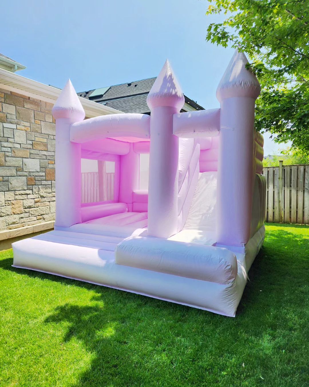 12ft x 12ft Purple Bouncy Castle with Slide