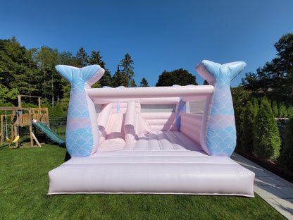 14ft x 14ft Mermaid Adult Bouncy Castle with Slide - Jayde's Bouncy Castle Rentals