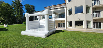 14ft x 14ft White Adult Bouncy Castle (Flat tips)