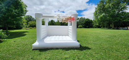 14ft x 14ft White Adult Bouncy Castle (Flat tips)