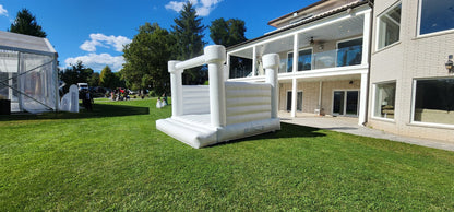 14ft x 14ft White Adult Bouncy Castle (Flat tips)