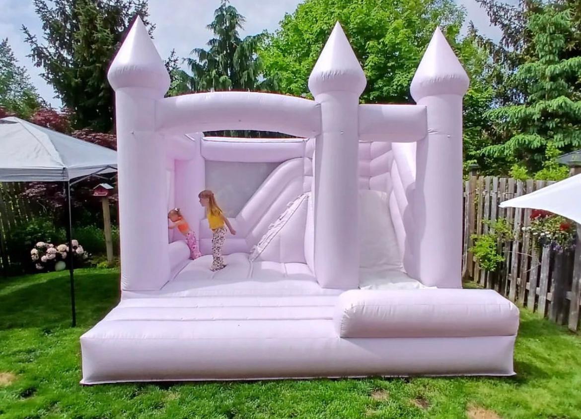 12ft x 12ft Purple Bouncy Castle with Slide