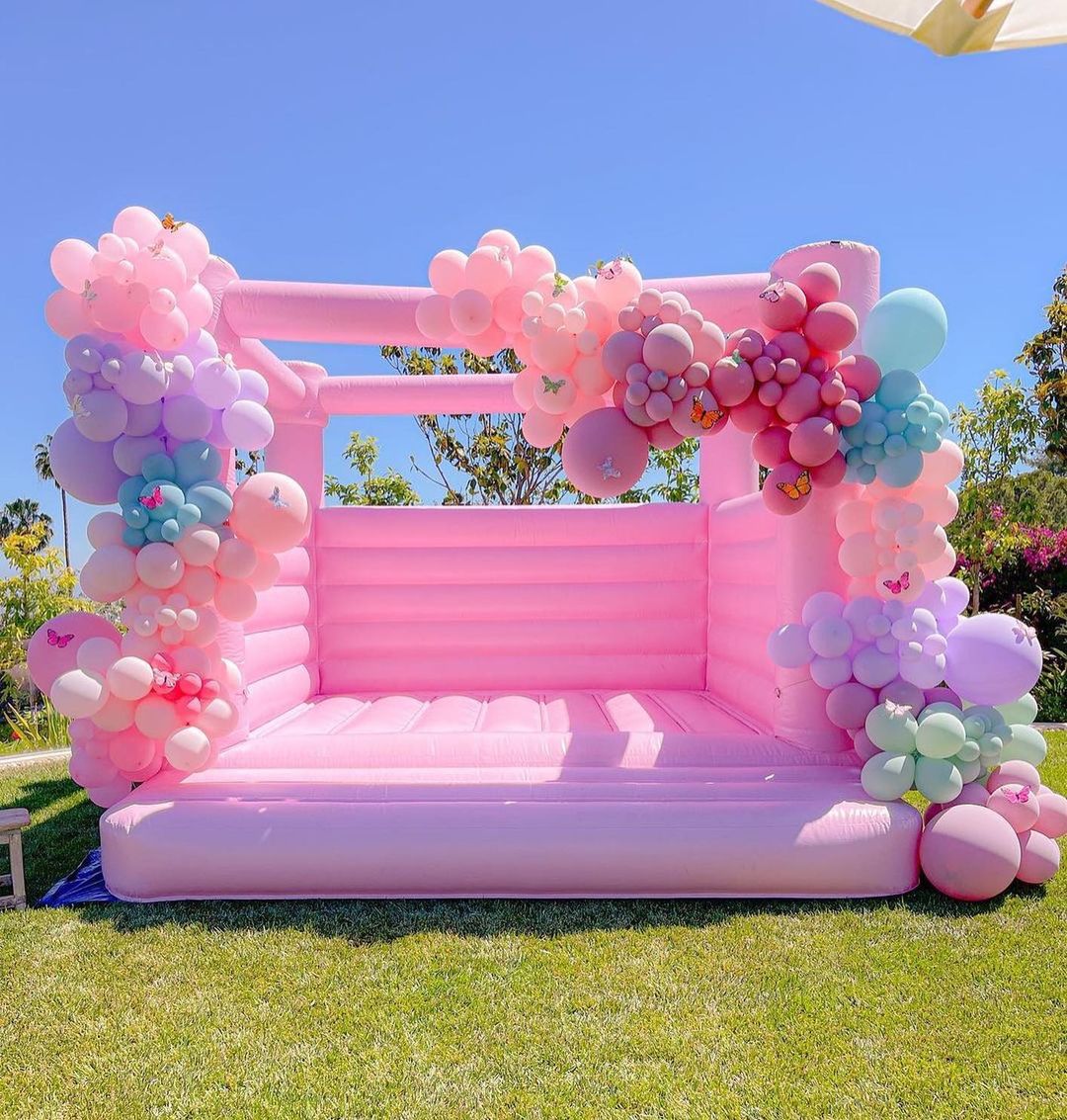 14ft x 14ft Pink Adult Bouncy Castle